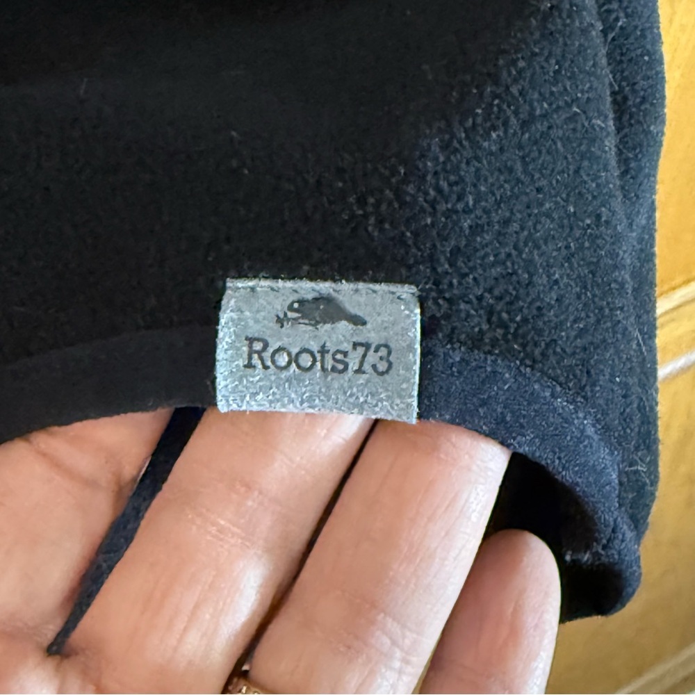 Roots73 Black Microfleece Pullover Lightweight Cozy Women’s Large - Picture 2 of 8
